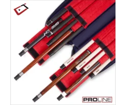 Cuetec 4x8 Navy Pro Line Pool Cue Case -Cue Craft 23 ct pro line 4x8 navy 95 755 open