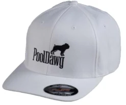 PoolDawg Logo White Baseball Hat