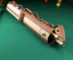 Elite 2x2 Vintage Leather Cue Case Chestnut -Cue Craft ecv22 chestnut 01 1