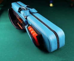 Molinari 2 Butt 4 Shaft Cyan/Black Flat Cue Case 11 Molinari 2 Butt 4 Shaft Cyan/Black Flat Cue Case -Cue Craft mlcf24 02 1