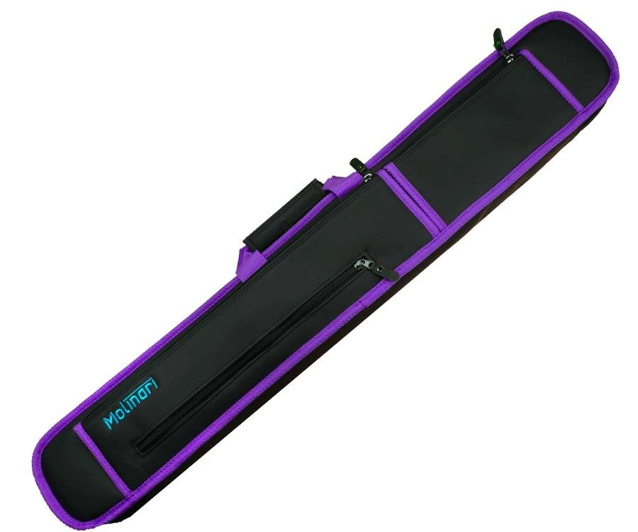 Molinari 2 Butt 4 Shaft Black/Purple Soft Cue Case 2 Molinari 2 Butt 4 Shaft Black/Purple Soft Cue Case - Image 2