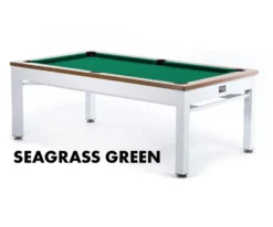 Newport 3-in-1 Outdoor Pool/Dining/Ping Pong Table From Spencer Marston - FREE Installation -Cue Craft newport seagrass green