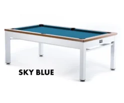 Newport 3-in-1 Outdoor Pool/Dining/Ping Pong Table From Spencer Marston - FREE Installation -Cue Craft newport sky blue