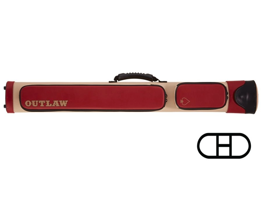 Outlaw OLX22 2 Butts 2 Shafts Hard Case - Red 1 Outlaw OLX22 2 Butts 2 Shafts Hard Case - Red