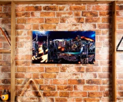 "Shoot Out" Floating Wall Art (30" X 15.75") - Rich Color -Cue Craft rtnsowc 03