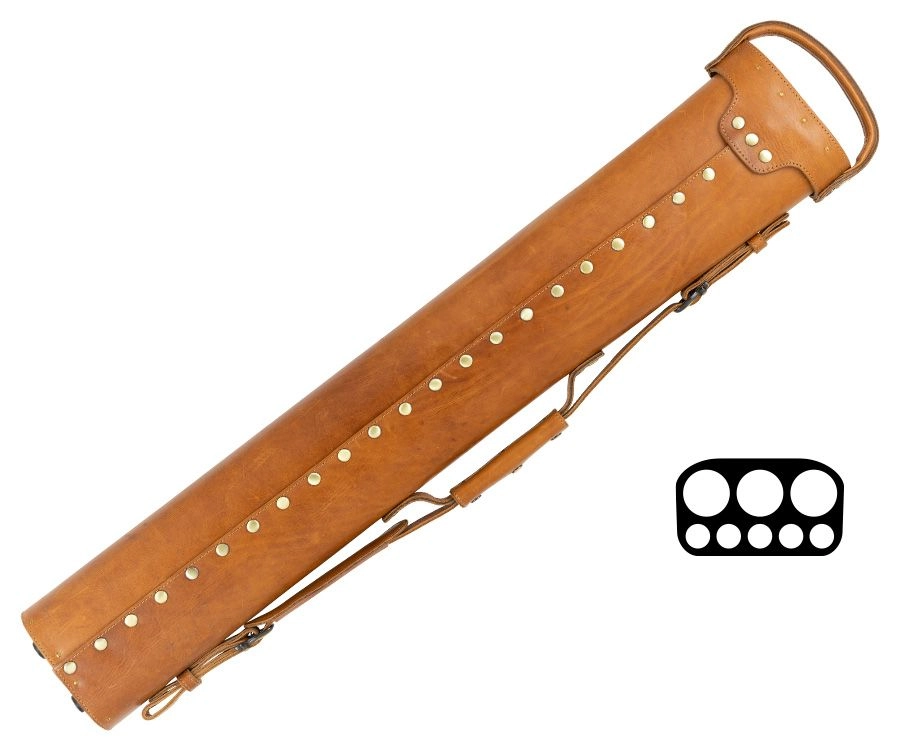 Tango Pampa Tan 3 Butt 5 Shaft Leather Cue Case 2 Tango Pampa Tan 3 Butt 5 Shaft Leather Cue Case - Image 2
